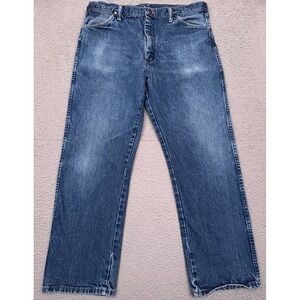 VTG Wrangler Cowboy Cut Jeans Men's 37x29 Faded Original Fit 13MWZPW Made in USA